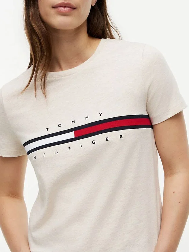 Embroidered Flag Stripe Logo T-Shirt Embroidered Flag Stripe Logo T-Shirt
