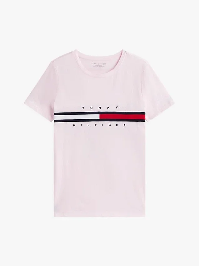 Embroidered Flag Stripe Logo T-Shirt Embroidered Flag Stripe Logo T-Shirt