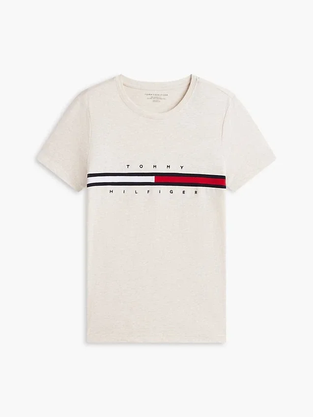 Embroidered Flag Stripe Logo T-Shirt Embroidered Flag Stripe Logo T-Shirt