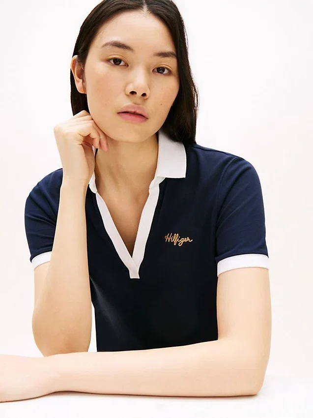 Embroidered Hilfiger Script Polo Dress Embroidered Hilfiger Script Polo Dress