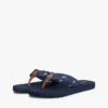 Embroidered Monogram Canvas Flip Flop Embroidered Monogram Canvas Flip Flop