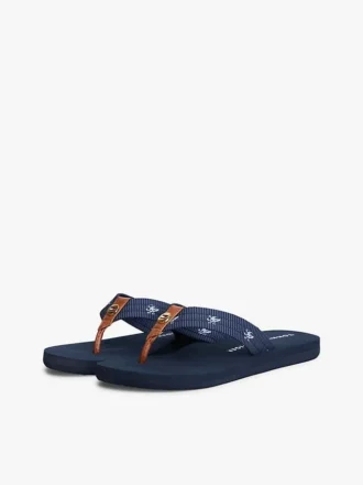 Embroidered Monogram Canvas Flip Flop