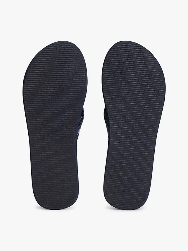 Embroidered Monogram Canvas Flip Flop Embroidered Monogram Canvas Flip Flop