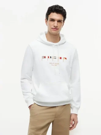 Embroidered Nautical Flag Hoodie