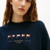 Embroidered Nautical Flag Sweatshirt