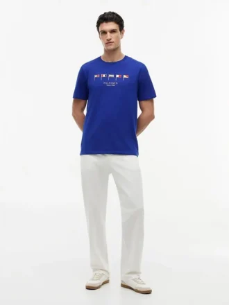 Embroidered Nautical Flag T-Shirt