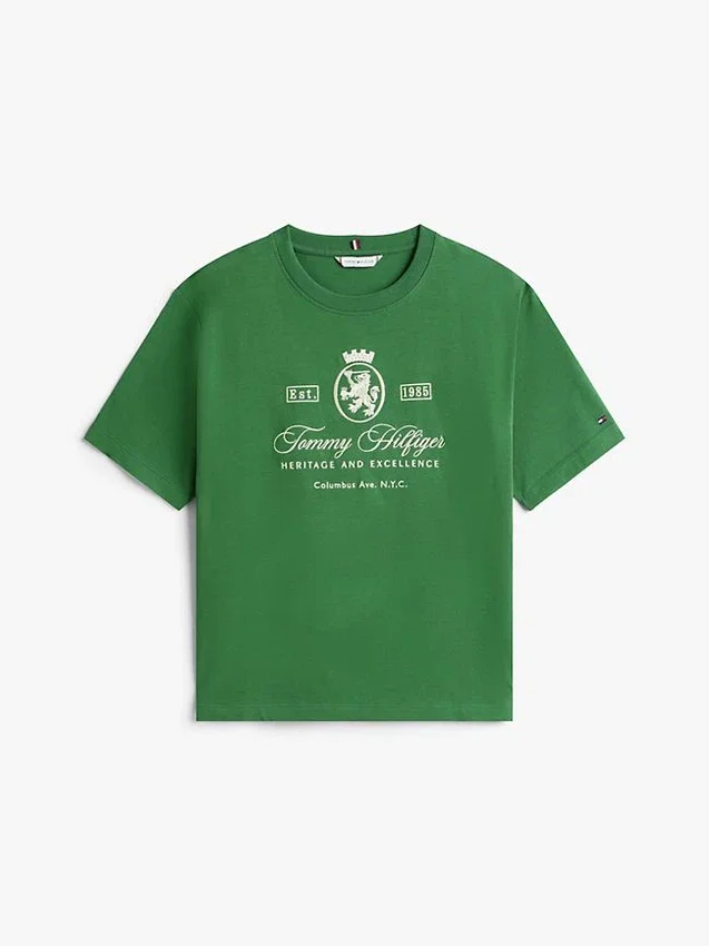 Embroidered Script Crest Logo T-Shirt Embroidered Script Crest Logo T-Shirt