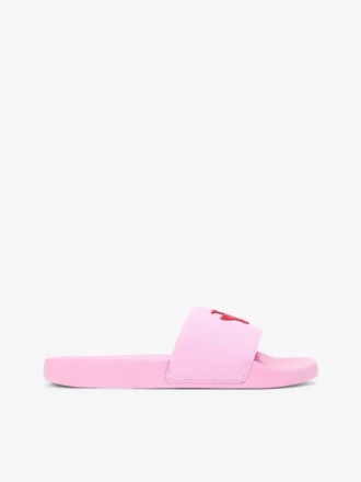 Embroidered Script Monogram Pool Slide