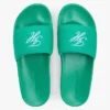Embroidered Script Monogram Pool Slide Embroidered Script Monogram Pool Slide