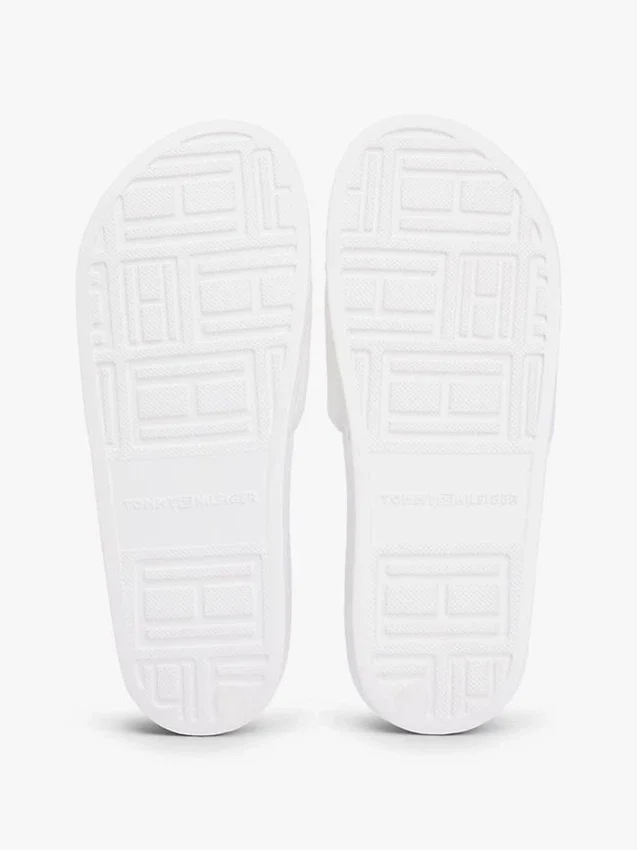 Embroidered Script Monogram Pool Slide Embroidered Script Monogram Pool Slide