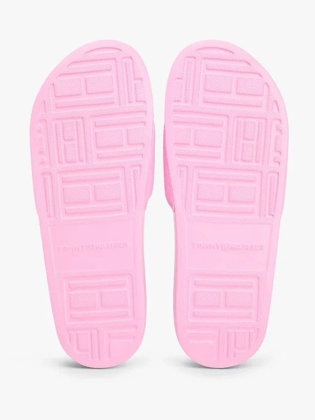 Embroidered Script Monogram Pool Slide Embroidered Script Monogram Pool Slide