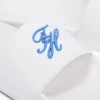 Embroidered Script Monogram Pool Slide Embroidered Script Monogram Pool Slide