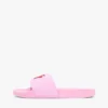 Embroidered Script Monogram Pool Slide Embroidered Script Monogram Pool Slide