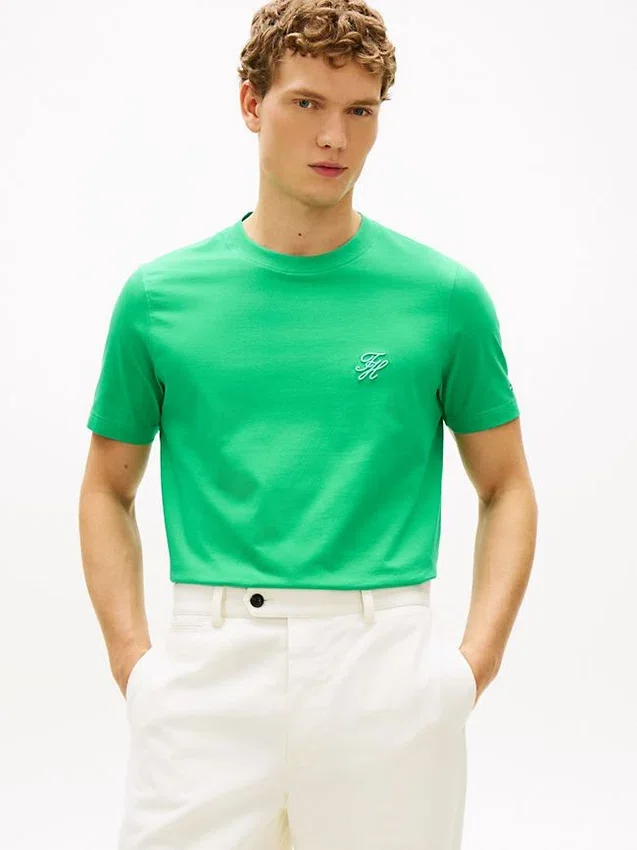 Embroidered Script Monogram T-Shirt Embroidered Script Monogram T-Shirt