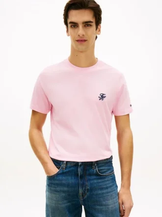 Embroidered Script Monogram T-Shirt