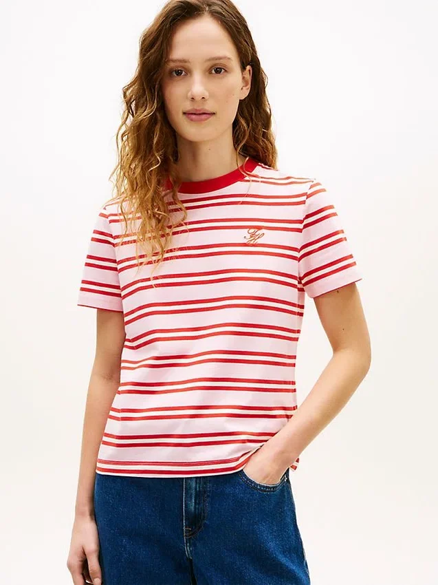 Embroidered Script Monogram T-Shirt Embroidered Script Monogram T-Shirt
