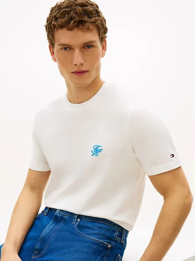Embroidered Script Monogram T-Shirt Embroidered Script Monogram T-Shirt