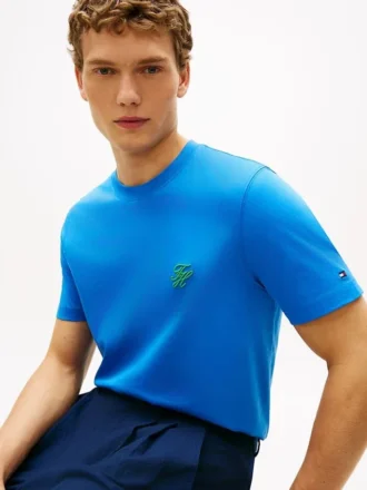 Embroidered Script Monogram T-Shirt
