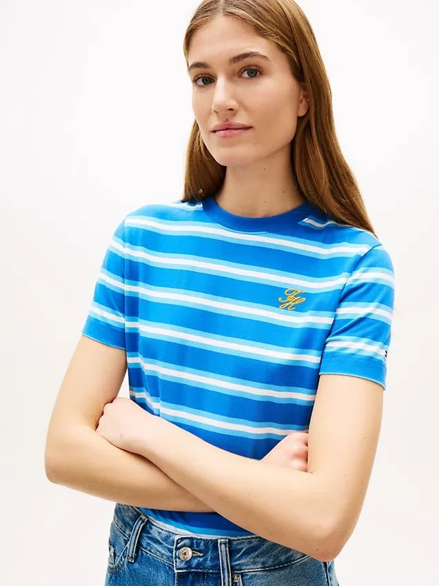 Embroidered Script Monogram T-Shirt Embroidered Script Monogram T-Shirt