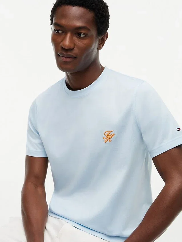 Embroidered Script Monogram T-Shirt Embroidered Script Monogram T-Shirt