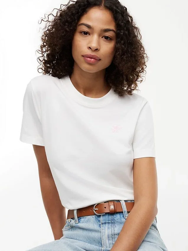 Embroidered Script Monogram T-Shirt Embroidered Script Monogram T-Shirt