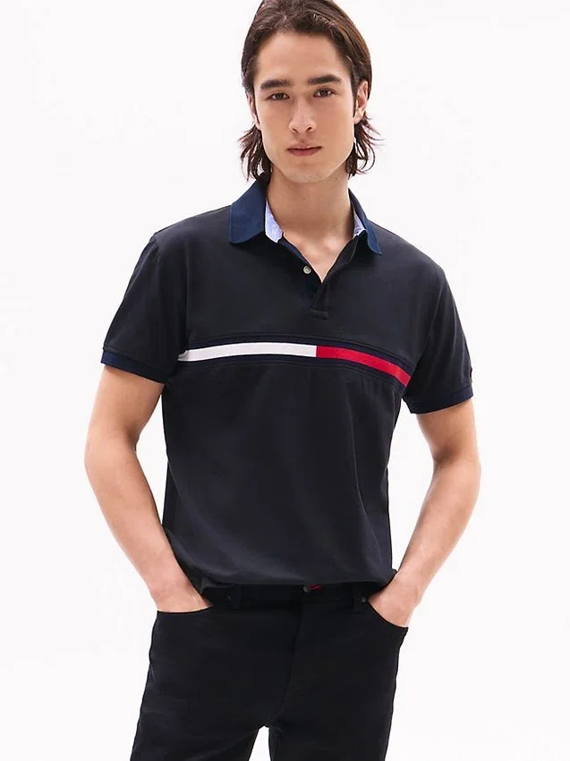 Embroidered Stripe Regular Fit Polo Embroidered Stripe Regular Fit Polo