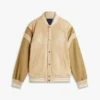 Embroidered Suede Varsity Jacket Embroidered Suede Varsity Jacket