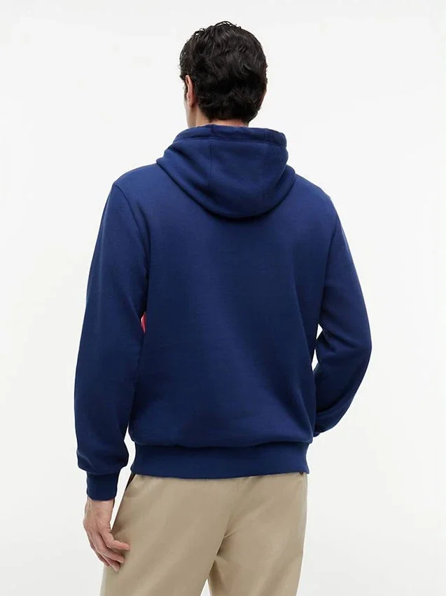 Embroidered Tommy Logo Colorblock Hoodie Embroidered Tommy Logo Colorblock Hoodie