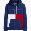 Embroidered Tommy Logo Colorblock Hoodie Embroidered Tommy Logo Colorblock Hoodie
