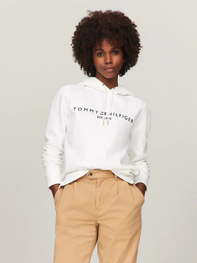 Embroidered Tommy Logo Hoodie Embroidered Tommy Logo Hoodie