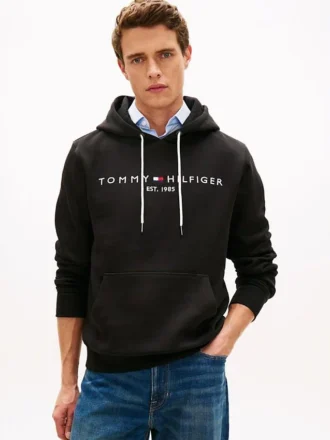 Embroidered Tommy Logo Hoodie