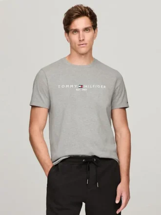 Embroidered Tommy Logo Slim Fit T-Shirt
