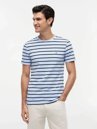 Extra Slim Stripe Stretch-Cotton T-Shirt
