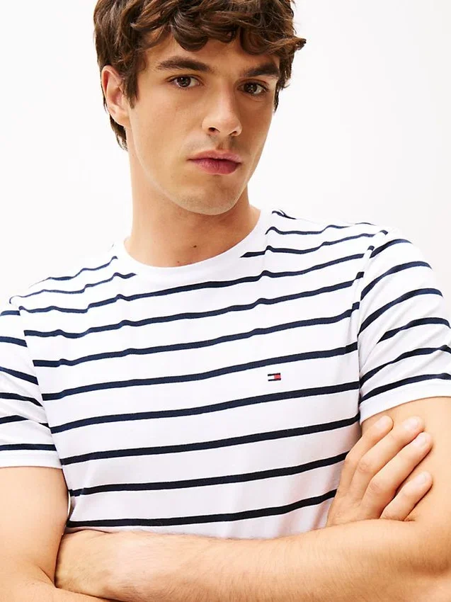 Extra Slim Stripe Stretch-Cotton T-Shirt Extra Slim Stripe Stretch-Cotton T-Shirt