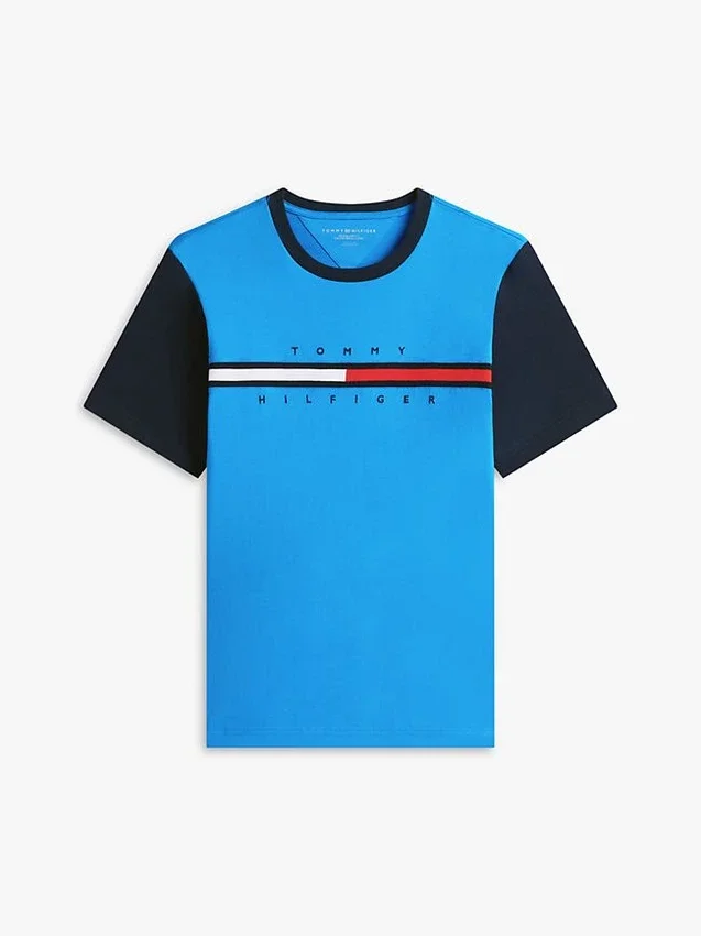 Flag Logo Contrast Sleeve T-Shirt Flag Logo Contrast Sleeve T-Shirt
