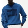 Flag Logo Indigo-Dyed Raglan Sweatshirt Flag Logo Indigo-Dyed Raglan Sweatshirt