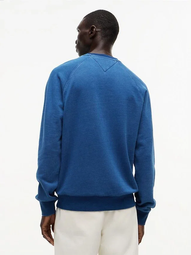 Flag Logo Indigo-Dyed Raglan Sweatshirt Flag Logo Indigo-Dyed Raglan Sweatshirt