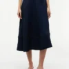 Flag Logo Trim Midi Skirt Flag Logo Trim Midi Skirt