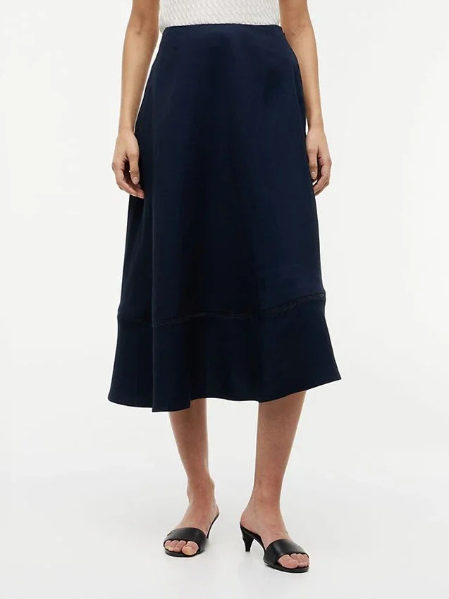 Flag Logo Trim Midi Skirt Flag Logo Trim Midi Skirt