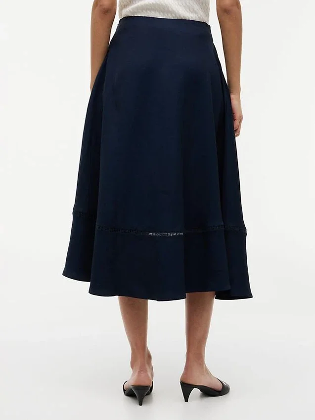 Flag Logo Trim Midi Skirt Flag Logo Trim Midi Skirt