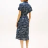 Flag Print Belted Linen Midi Shirtdress Flag Print Belted Linen Midi Shirtdress
