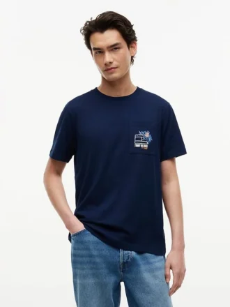 Floral Flag Logo Pocket T-Shirt