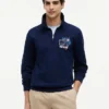 Floral Logo Quarter-Zip Polo Sweatshirt Floral Logo Quarter-Zip Polo Sweatshirt
