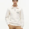Floral Logo Quarter-Zip Polo Sweatshirt Floral Logo Quarter-Zip Polo Sweatshirt