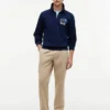 Floral Logo Quarter-Zip Polo Sweatshirt Floral Logo Quarter-Zip Polo Sweatshirt