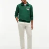 Floral Logo Quarter-Zip Polo Sweatshirt Floral Logo Quarter-Zip Polo Sweatshirt