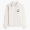 Floral Logo Quarter-Zip Polo Sweatshirt Floral Logo Quarter-Zip Polo Sweatshirt