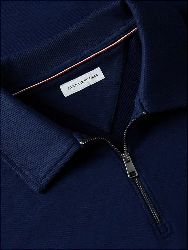 Floral Logo Quarter-Zip Polo Sweatshirt Floral Logo Quarter-Zip Polo Sweatshirt