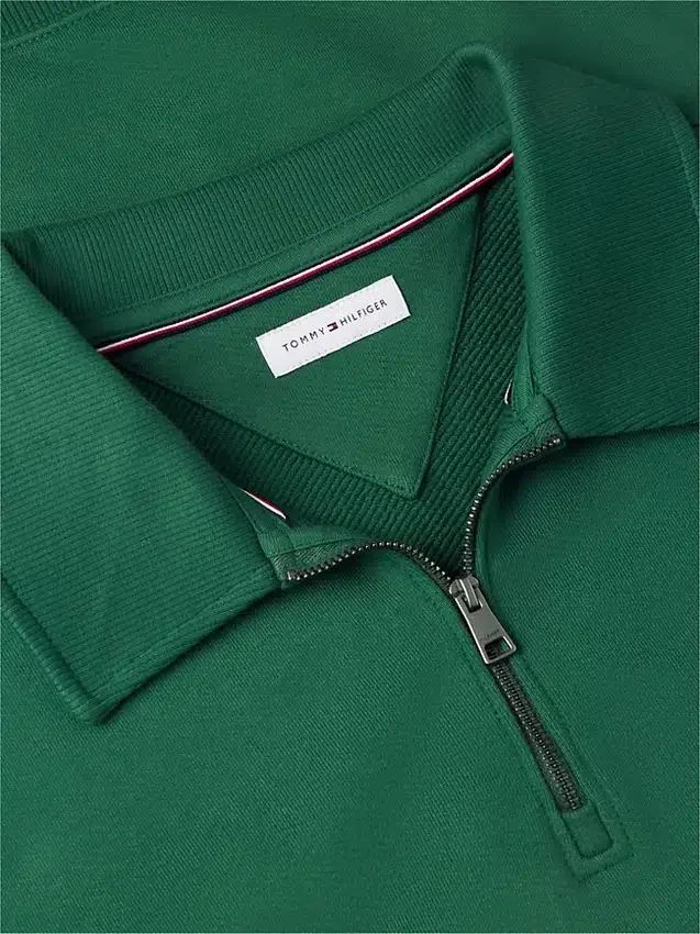 Floral Logo Quarter-Zip Polo Sweatshirt Floral Logo Quarter-Zip Polo Sweatshirt