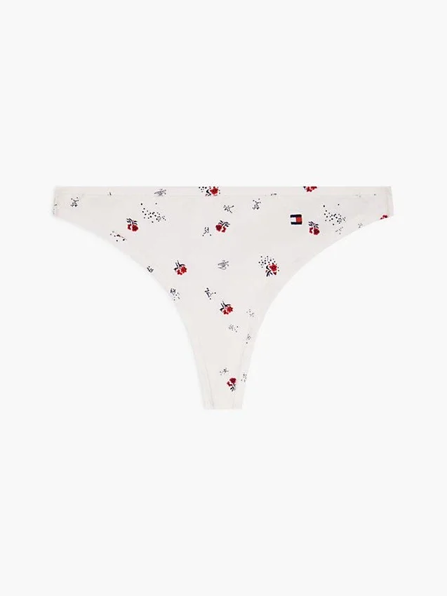 Floral-Printed Jersey Thong Floral-Printed Jersey Thong
